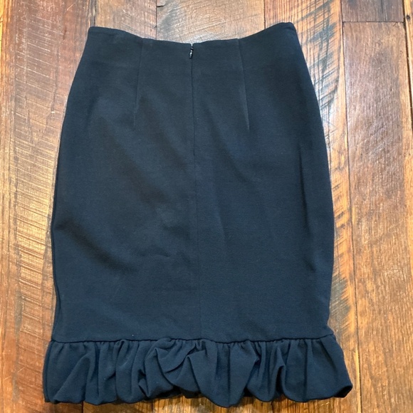 Maeve by Anthropologie Ruffled Pencil Skirt Black Size 4 NWT - Picture 3 of 11